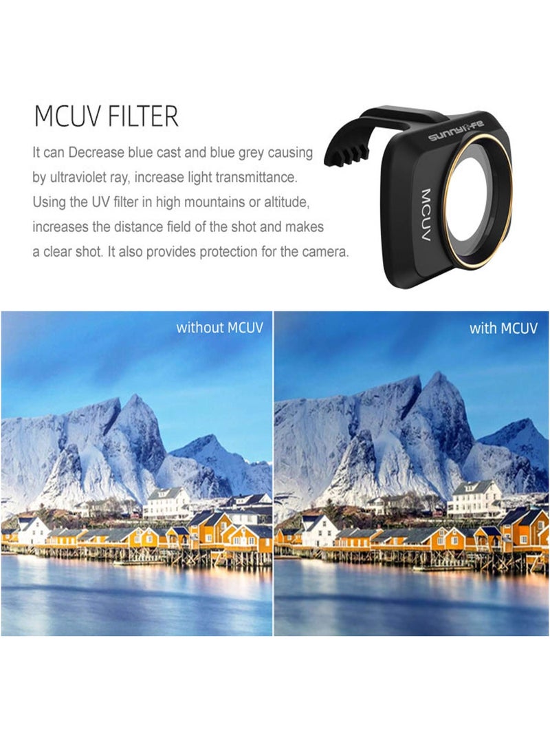 6-Piece ND Filter Set for DJI Mavic Mini, Mini 2, Mini SE - Multi-Coated Accessories Including MCUV, CPL, ND4, ND8, ND16, ND32 for Enhanced Drone Photography. - Image 5
