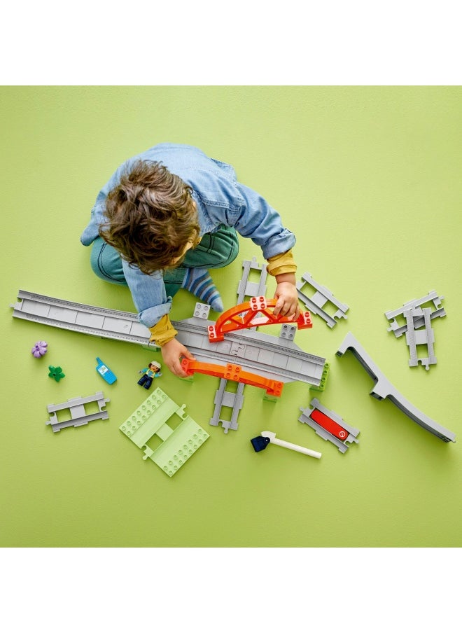 LEGO - DUPLO Train Bridge and Tracks Expansion Set, Educational Learning Toy for 2 Plus Year Old Toddlers, Boys & Girls, Build-and-Rebuild Creative Set Develops Fine Motor Skills 10426 (42 pieces) - Image 1