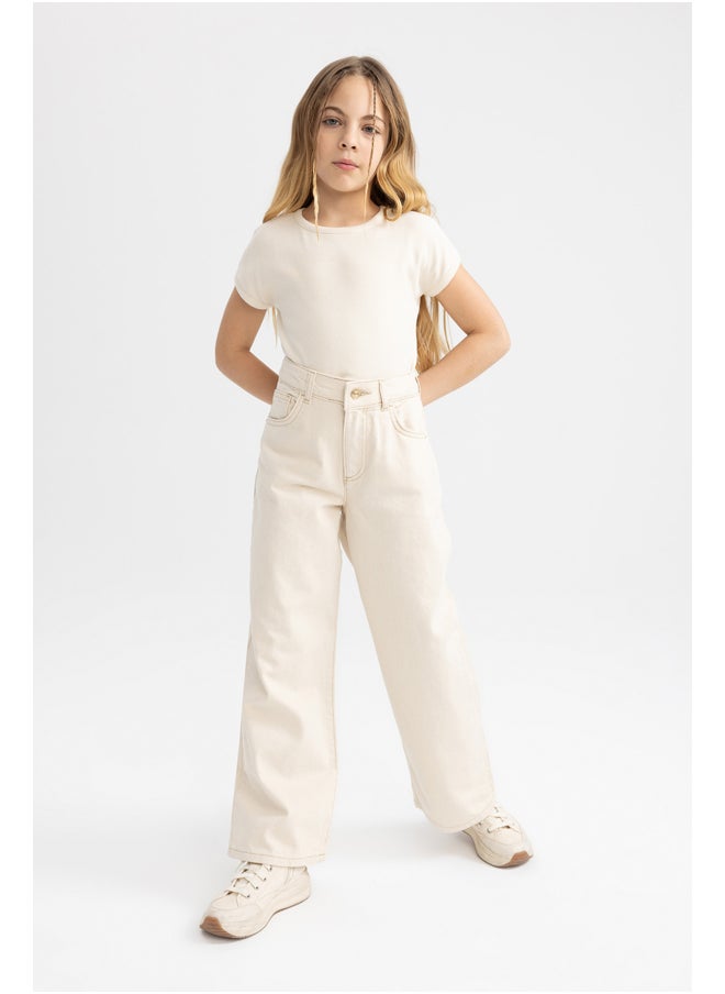 DeFacto - Girl Wide Leg Denim Trousers - Image 1