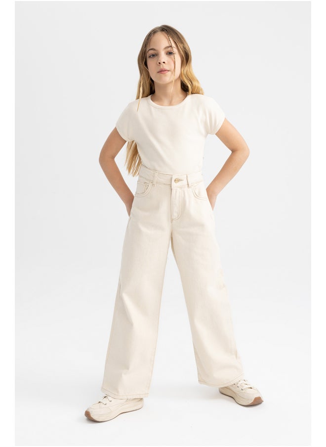 DeFacto - Girl Wide Leg Denim Trousers - Image 1