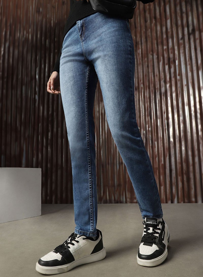 HIGH STAR Women Comfort Skinny Fit High-Rise Heavy Fade Stretchable Jeans - Image 4