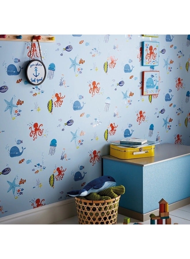 JAMEEL IMAGINE FUN - Under the Sea Wallpaper - Colorful Ocean Creatures Design - Kids Bedroom or Nursery Decor  - Image 4