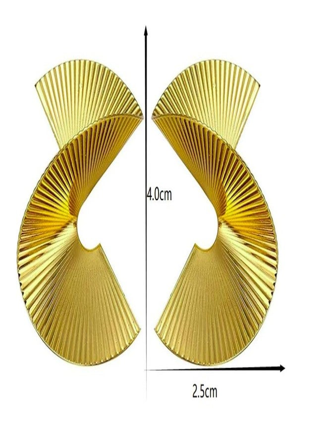 Aeoss Twisted Statement Earrings for Women | Stylish Party Earrings | Gift for Women and Girls - Image 2