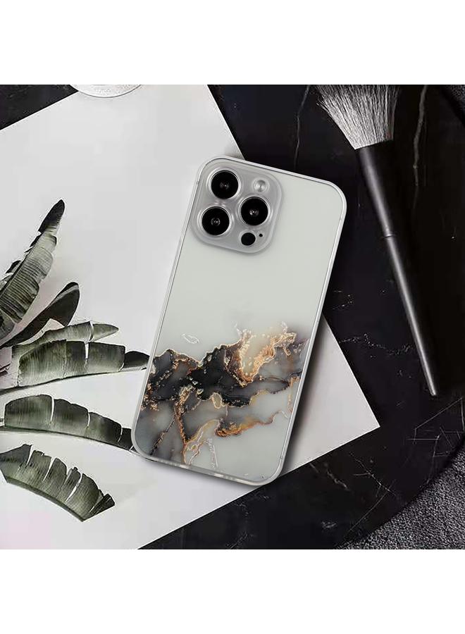 S-TOP Case For iPhone 14 Pro Hollow Marble Pattern TPU Straight Edge Fine Hole Protective Case - Image 4