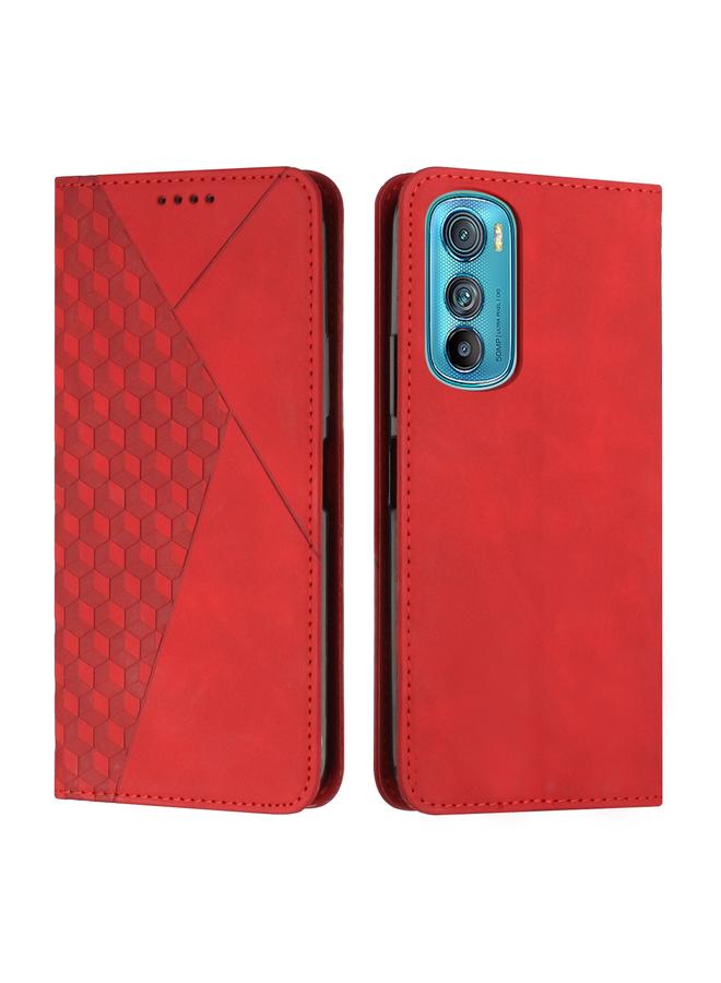 S-TOP Case For Motorola Edge 30 Diamond Pattern Splicing Skin Feel Magnetic Phone Case - Image 1