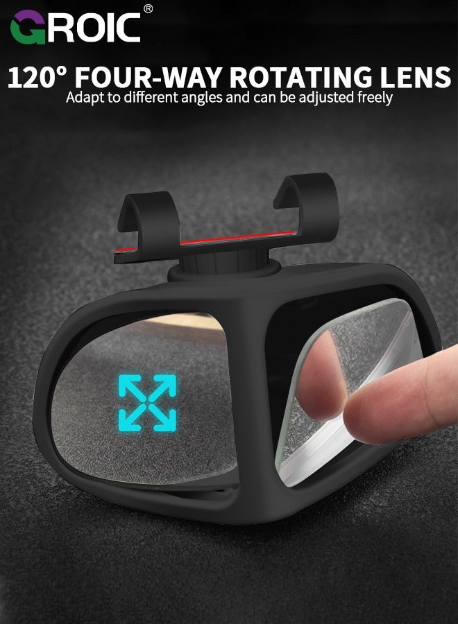 GROIC 2 Packs Blind Spot Mirror for Car, Blind spot Mirrors Parking aid Mirror for Cars, Paste in Type 360° Rotatable Wide Angle Convex Mirror,Universal Automotive Exterior Accessories  - Image 5