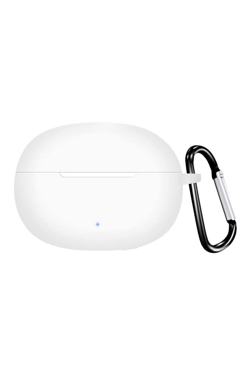 جراب حماية خلفي من السيليكون لموبايل هونر X3 لايت، جراب شحن محمول مع سلسلة مفاتيح مضادة للضياع (ابيض)