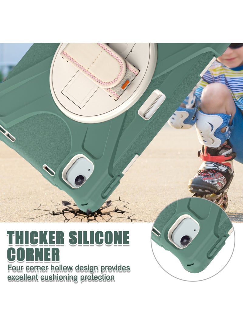 Rock Pow Case for iPad Air 11 inch(M3/M2) 2025/2024,iPad Air 5th 10.9 Inch (2022)/Air 4th 10.9 Inch (2020) and iPad Pro 11 inch (2022/2021/2020/2018) Upgraded Grade Heavy Duty Silicone with Pencil Holder 360 Degree Rotating Stand Handle Cover for Air 11inch/Pro 11inch(2022-2018)/Air 10.9inch - Image 4