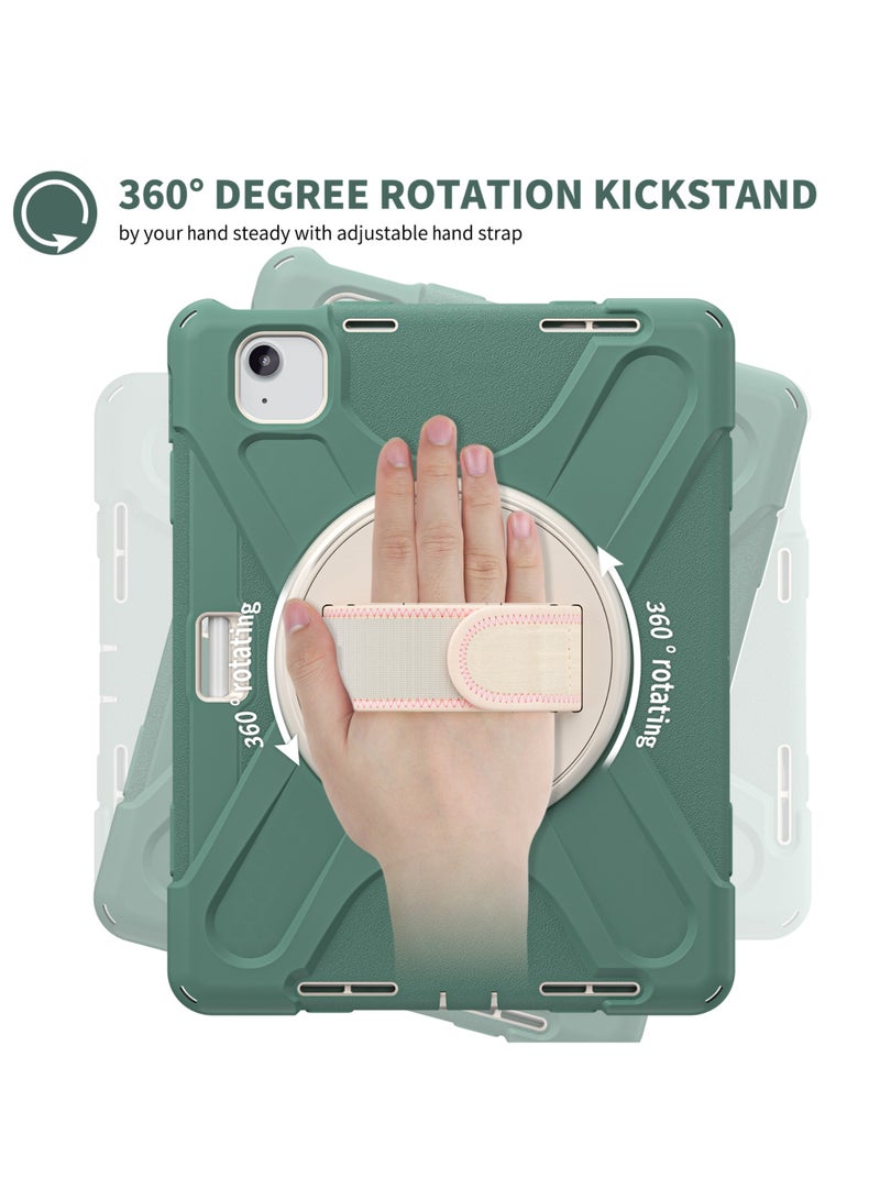Rock Pow Case for iPad Air 11 inch(M3/M2) 2025/2024,iPad Air 5th 10.9 Inch (2022)/Air 4th 10.9 Inch (2020) and iPad Pro 11 inch (2022/2021/2020/2018) Upgraded Grade Heavy Duty Silicone with Pencil Holder 360 Degree Rotating Stand Handle Cover for Air 11inch/Pro 11inch(2022-2018)/Air 10.9inch - Image 3