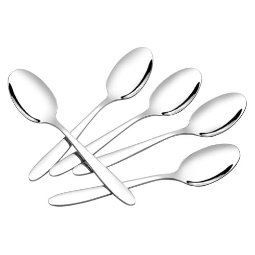 Ramddy Stainless Steel Dessert Spoon, 7.25 Inch, 12 Pieces Small Spoons Set - Image 1