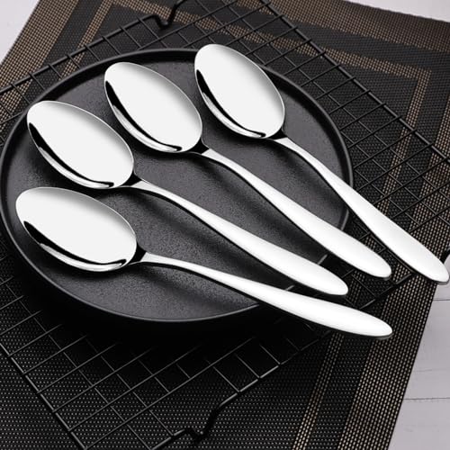 Ramddy Stainless Steel Dessert Spoon, 7.25 Inch, 12 Pieces Small Spoons Set - Image 2
