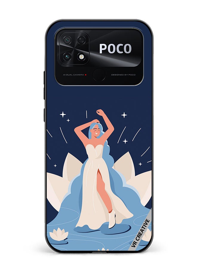 VR CREATIVE Protective Case Cover For Xiaomi Poco C40 Beauty Fantasy Woman Design Multicolour - Image 1