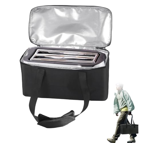 NUENSS-ROR NUENSSROR 4 Slice Toaster Carry Bag 4 Slices Toaster Cover with Aluminum Foil Lining and Base Compatible with Most 4slice Toaster Portable Outdoor Travel 4 Slice Toaster Carrying Bag - Image 1