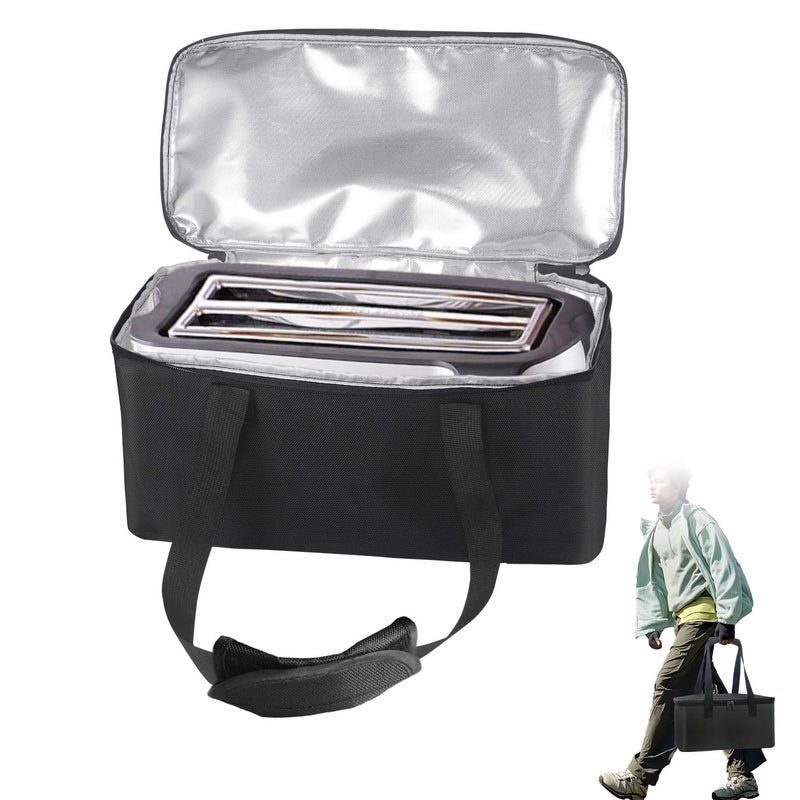 NUENSS-ROR NUENSSROR 4 Slice Toaster Carry Bag 4 Slices Toaster Cover with Aluminum Foil Lining and Base Compatible with Most 4slice Toaster Portable Outdoor Travel 4 Slice Toaster Carrying Bag - Image 2