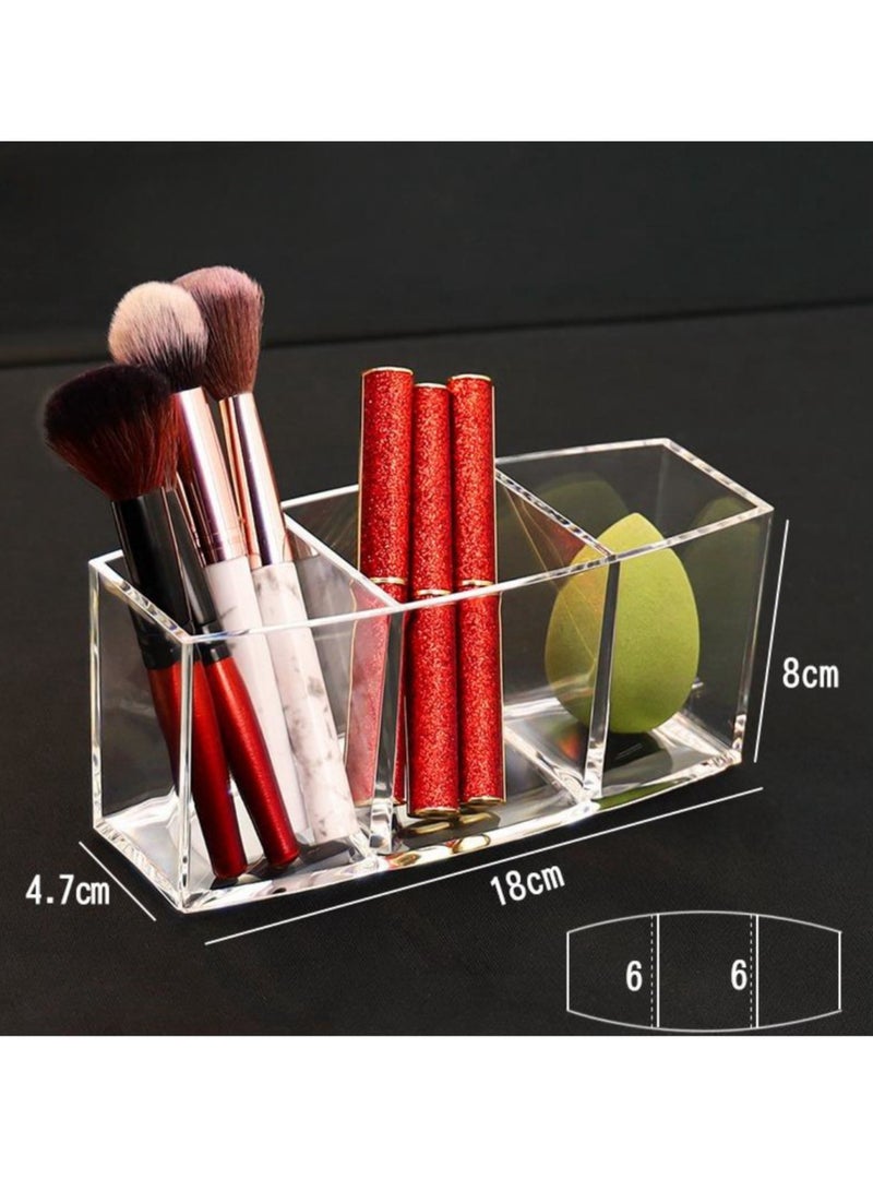 خاجول الاكريليك فرشاة ماكياج حامل - فرشاة ماكياج شفافة حالة التخزين 18 * 8 * 4.7cm - Image 2