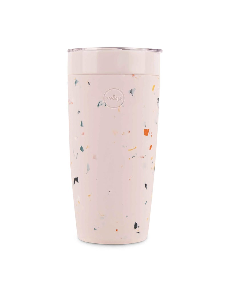 WP Porter Insulated Tumbler 20 oz No Metallic Aftertaste Ceramic Coated for Water Coffee Tea Wide Mouth Vacuum Insulated Dishwasher Safe Terrazzo Blush - Image 2