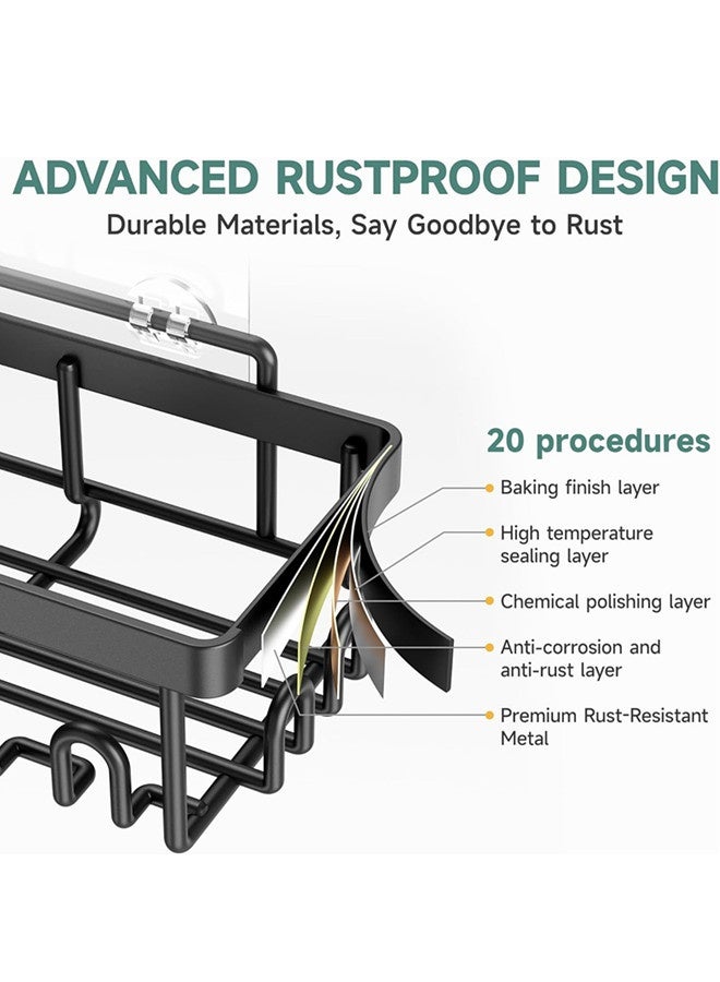 VibeHome 6-Pack Shower Caddy,Bathroom organizer bathroom shelf,No Drilling Adhesive Shelves, Rack with Soap Holder,Large Capacity Bathroom Organizers and Storage,Rustproof Self-Adhesive Shower Shelves - Image 4