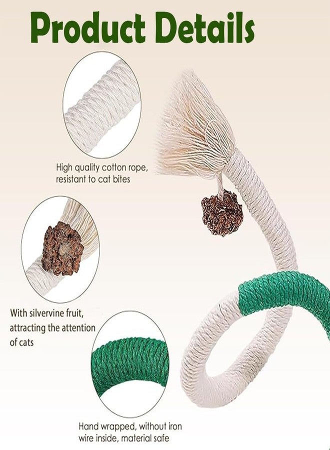 SLAUNT SLATUNT 3 PCS Cotton Rope Cat Chew Toy Contains Natural Gall Fruit 27.5in Indoor Kitten Chew Rope Interactive Cat Toy Sturdy Chewing Ropes，Cats String Safe Teeth Cleaning Toy - Image 2