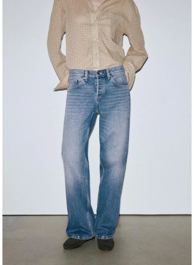 مانجو Straight low-waist jeans