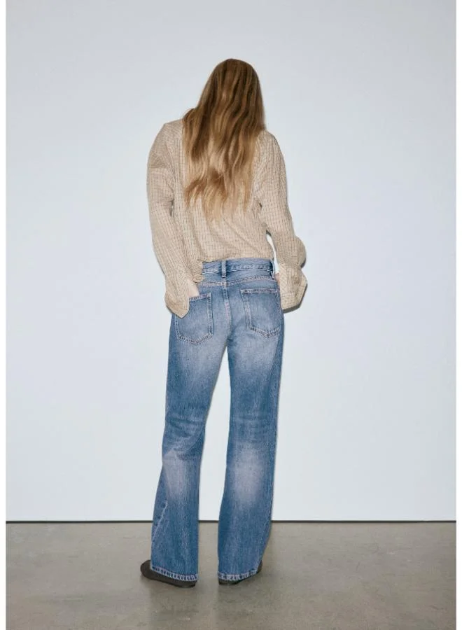 مانجو Straight low-waist jeans