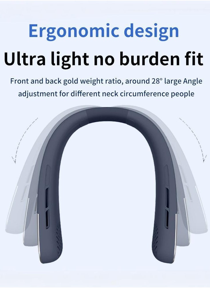 Laravel - Portable Hand-free Neck Fan, Bladeless Portable Fans With Display Wind, Rechargeable Wearable Fan With 360° Airflow,Multiple Wind Speeds Freely Adjusted - Image 1
