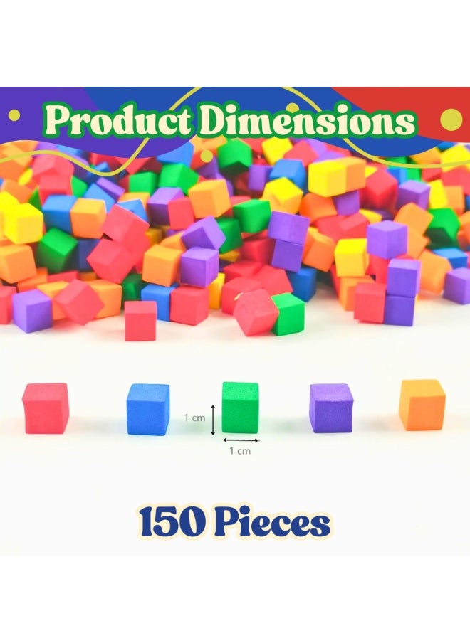 Home Smart Home Smart Sticky Cubes 150Pcs Sticky Cube Set for Girls and Boys in 6 Primary and Secondary Colors Great for endless crafting possibilities perfect for gifting.  - Image 3