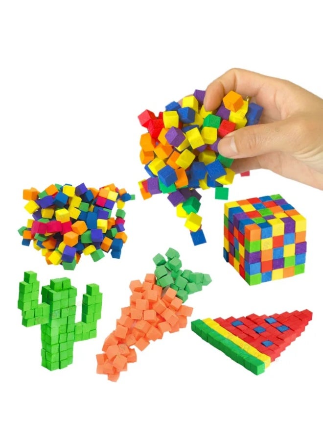 Home Smart Home Smart Sticky Cubes 150Pcs Sticky Cube Set for Girls and Boys in 6 Primary and Secondary Colors Great for endless crafting possibilities perfect for gifting.  - Image 1