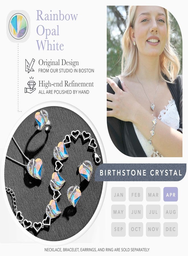 Leafael Infinity Love Heart Bracelet, Birthstone Bracelets For Women with Healing Crystals, Allergy-Free Jewelry for Women with Gift Box, Link Charm Bracelet with 7-inch Chain and 2-inch Extender - Image 4