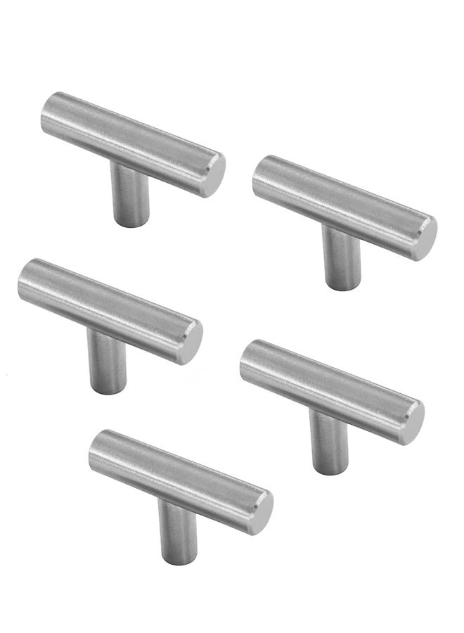 5 Pcs Solid Brass Single Hole Small Handle, Aluminium Alloy Rust Proof Cupboard Door Knob with Screws, Cupboards Drawers Bedroom Furniture Handles Decorating - Image 2