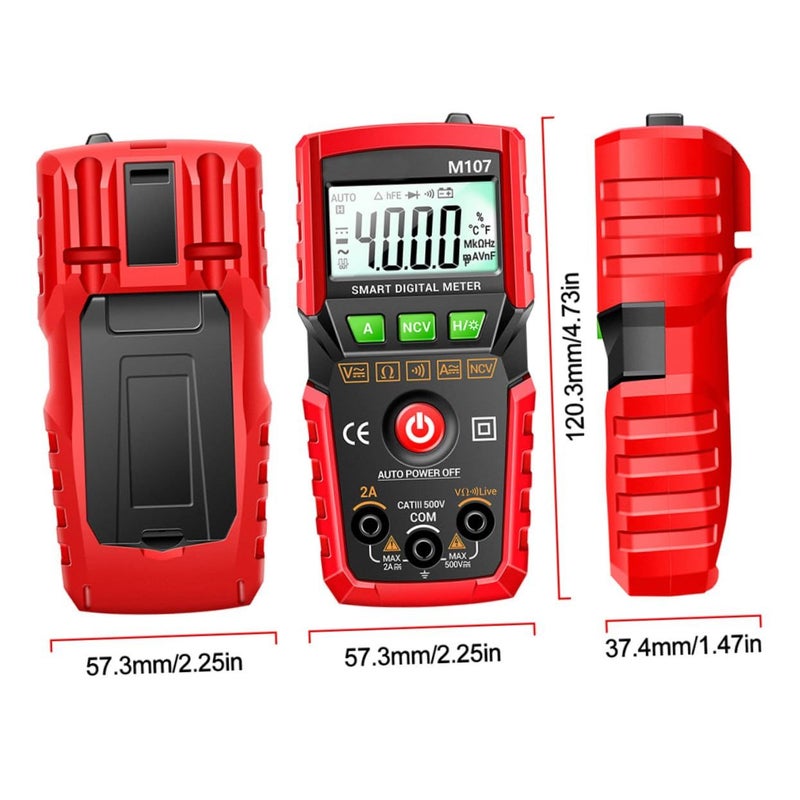 Auto Ranging Digital Multimeter Backlight Screen AC DC Voltage Tester - Image 3