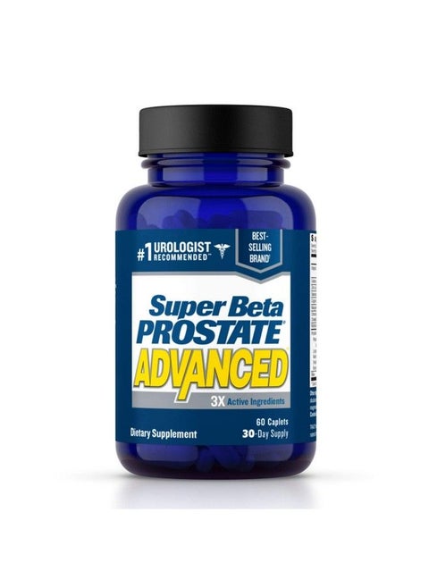 Super Beta Prostate Advanced Prostate Supplement For Men Reduce Bathroom Trips Promote Sleep Support Urinary Health & Bladder Emptying. Beta Sitosterol Not Saw Palmetto. (60 Caplets 1Bottle)