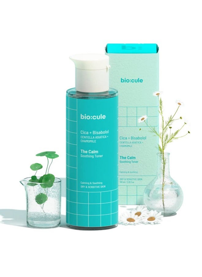 Biocule The Calm Soothing Toner Drop Cica & Bisabolol For Skin Calming & Soothing ; Enriched With Aloe Vera Cucumber& Green Teasoothing& Calming Face Tonernoncomedogenicsensitive Skin 100Ml  - Image 1