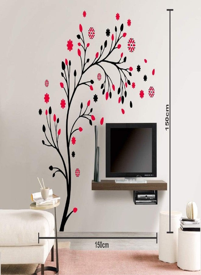 MERICAL Set of 4 Self-Adhesive PVC Vinyl Wall Stickers - Branches Flowers & Bird Cages, Kids Under Tree, Lovebirds & Hearts & Magical Tree for Living Room, Kids Room, Bedroom & Home Decoration - Image 5