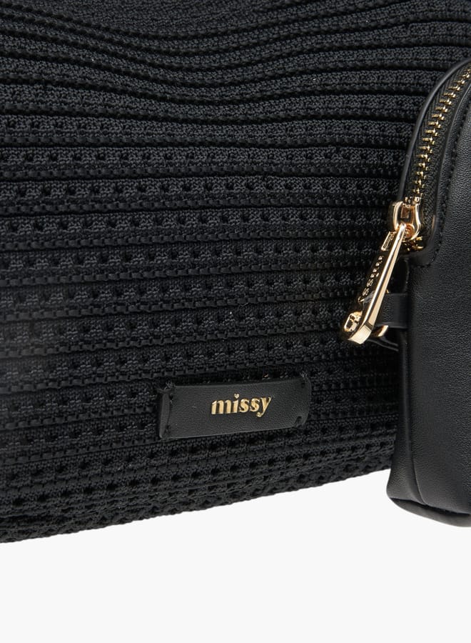 MISSY Womens Missy Textured Hobo Bag And Pouch Set  - Image 4