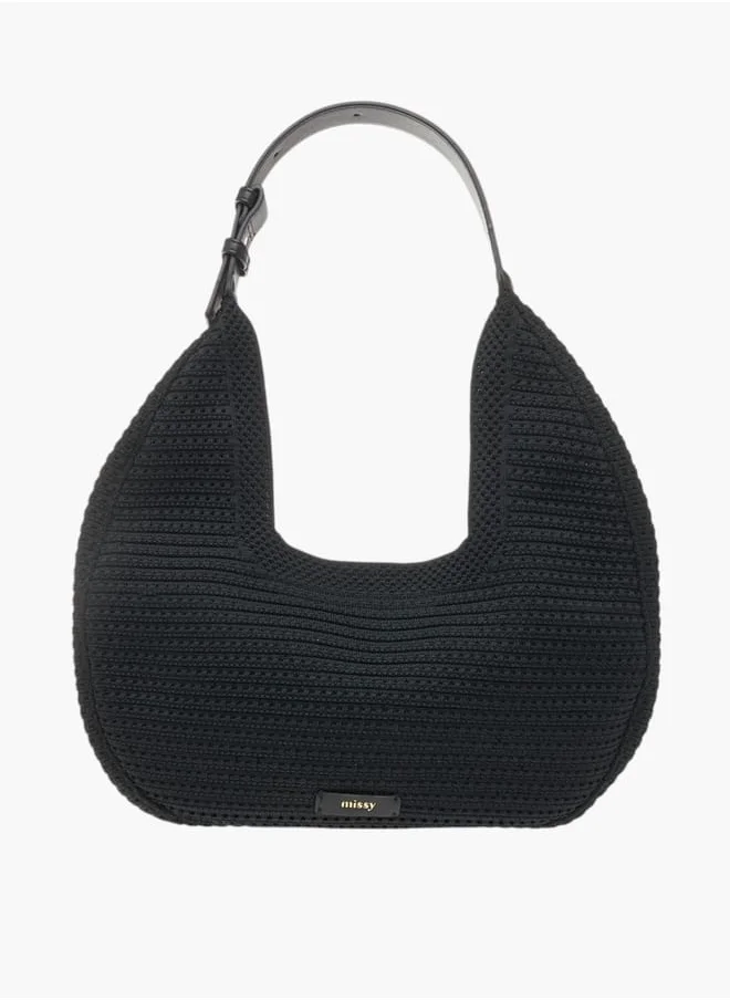 ميسي Womens Missy Textured Hobo Bag And Pouch Set