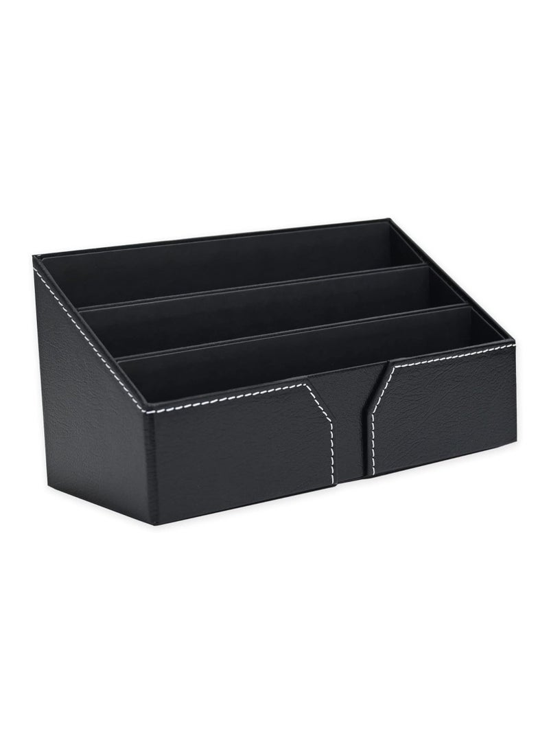 FIS طقم مكتب تنفيذي من FIS مصنوع من الجلد الأسود مكون من 9 قطع FSDSEXB221BK - Image 5