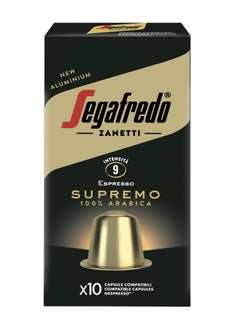 Segafredo Supremo Aluminium Nespresso Compatible Coffee Capsules 10 Capsules (51g)  - Image 1