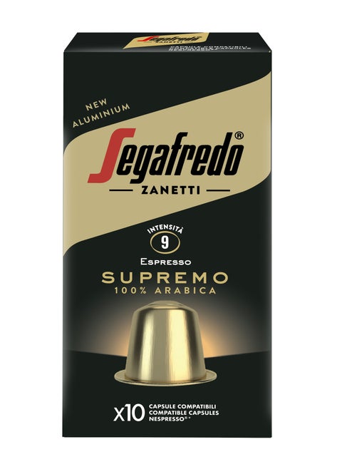 Supremo Aluminium Nespresso Compatible Coffee Capsules 10 Capsules (51g)