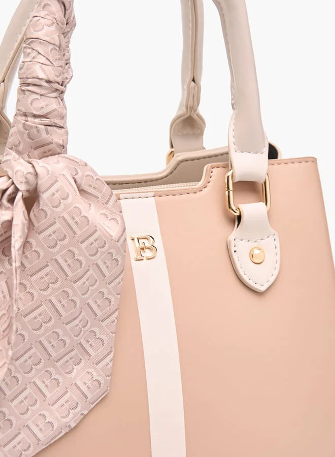 فلورا بيلا من شو إكسبرس Womens Colourblock Tote Bag With Zip Closure And Scarf Detail