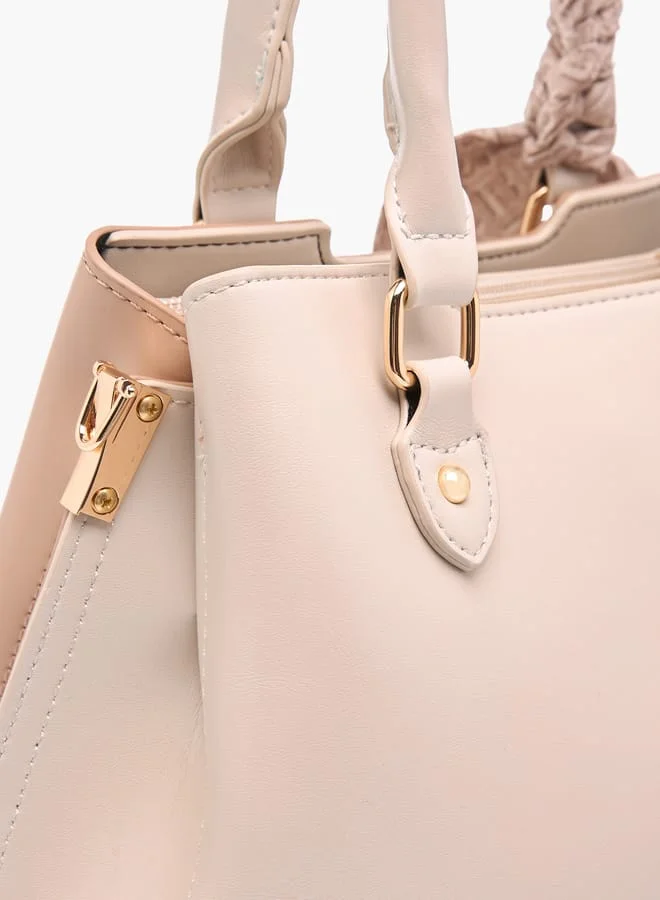 فلورا بيلا من شو إكسبرس Womens Colourblock Tote Bag With Zip Closure And Scarf Detail