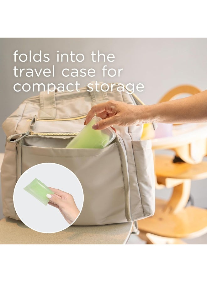 Olababy Fold N Go Silicone Baby Bib w Travel Case - Image 5