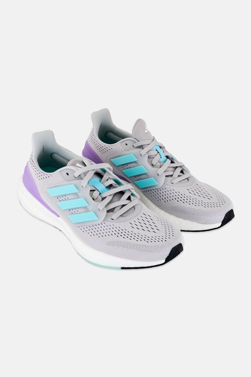 Adidas أحذية جري للنساء برباط، رمادي - Image 1