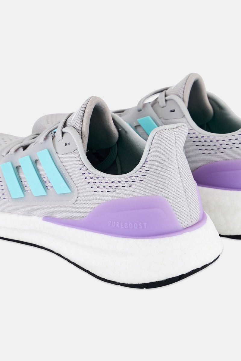 Adidas أحذية جري للنساء برباط، رمادي - Image 3