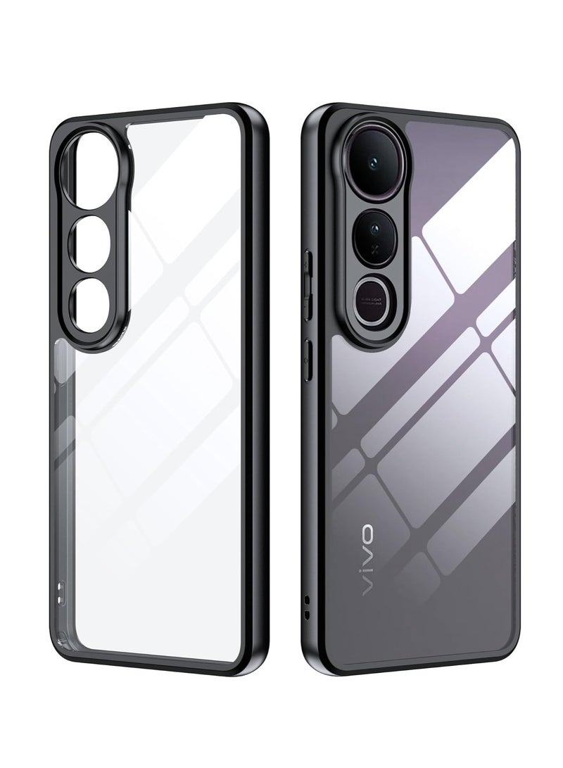 Compatible with VIVO V50 lite 4G / 5G Case Transparent Grade Shockproof Anti-Yellowing, Slim Protective Phone Case Full Bumper Cover With Camera Protective (Black) - Image 1