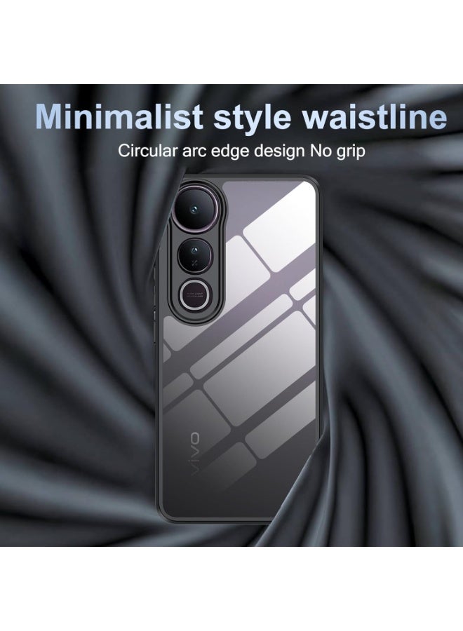Compatible with VIVO V50 lite 4G / 5G Case Transparent Grade Shockproof Anti-Yellowing, Slim Protective Phone Case Full Bumper Cover With Camera Protective (Black) - Image 2