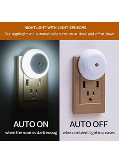 EasyLife Night Light Plug into Wall, Nightlight with Dusk to Dawn Sensor, 0.5W LED Night Light for Kids Room, Baby Night Light, Bathroom Night Light, Stair Lights, Hallway Light  - Image 3