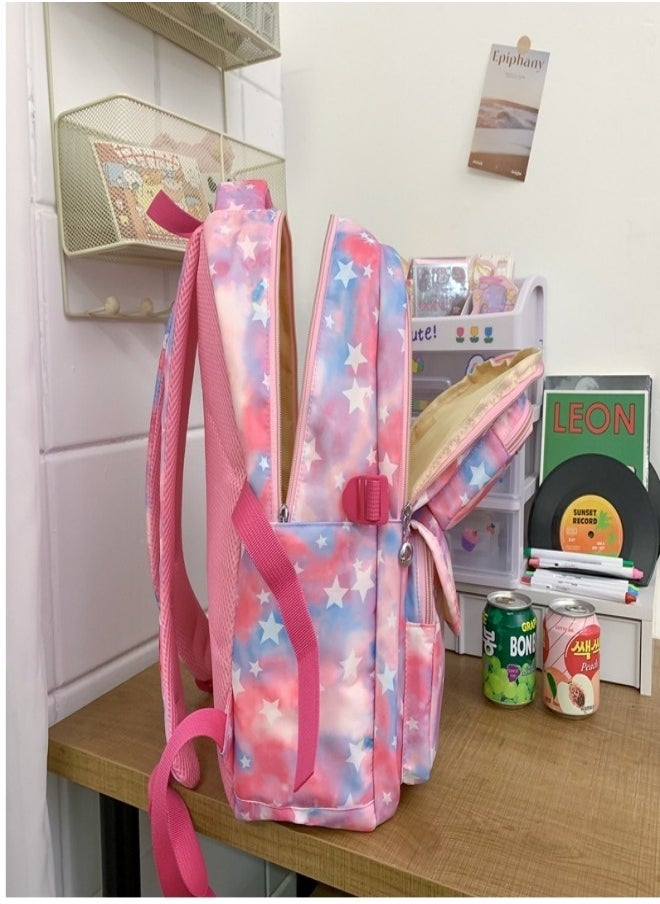 MIXDE - 3 PCS Backpacks for Girls, Lightweight Breathable Teens Girl Bookbags for Primary Middle School, Cute Back Pack Teenager - Image 1