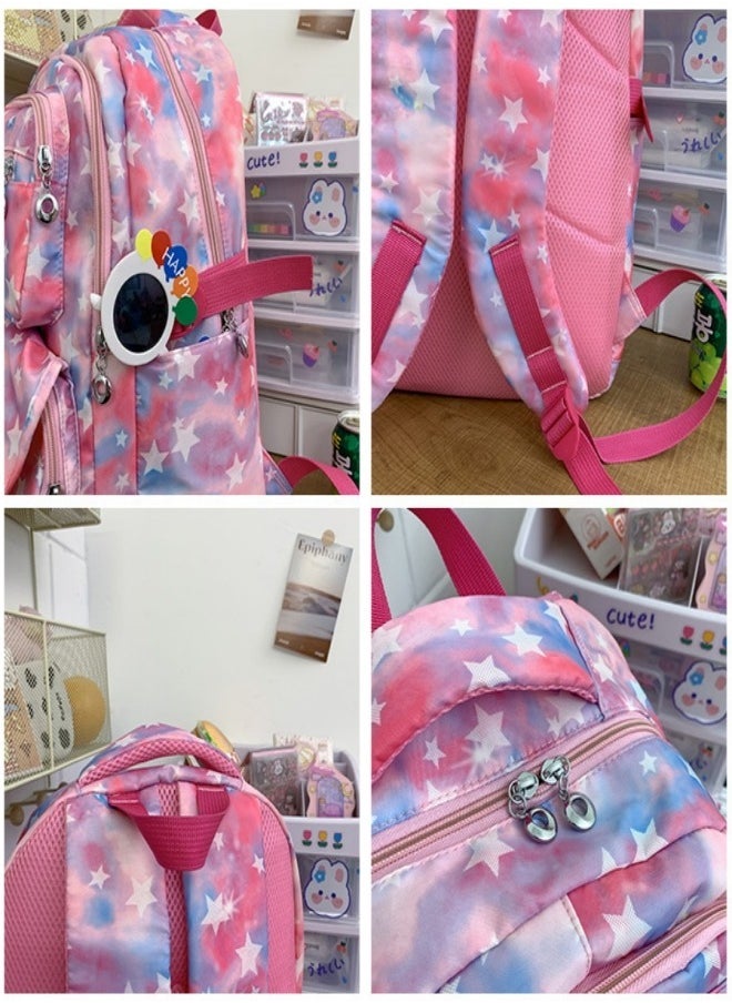 MIXDE - 3 PCS Backpacks for Girls, Lightweight Breathable Teens Girl Bookbags for Primary Middle School, Cute Back Pack Teenager - Image 1
