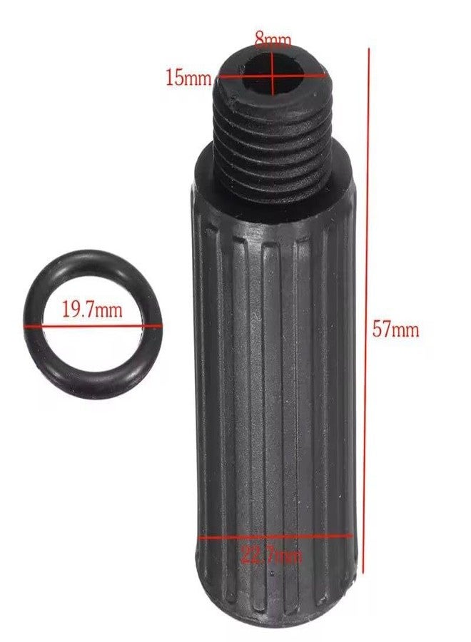 KING-PRO KING PRO Plastic Oil Cap Plug for Air Compressor, M15x1.50mm Thread, 50mm Length, Black, Spare Fittings with O-Ring - Image 3