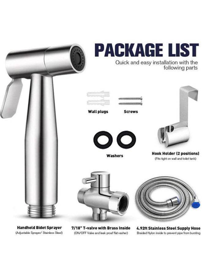 رشاش ماء شطاف محمول باليد فضي 24سنتيغرام - Image 5